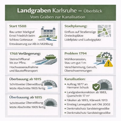 Karlsruher Landgraben: Vom Entwässerungsgraben zum Kanaldenkmal
